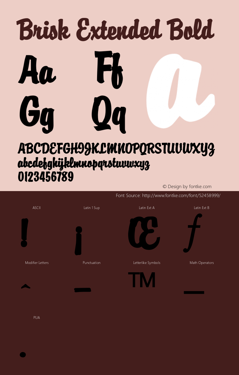 BriskExtendedBold Altsys Fontographer 4.1 12/27/94 {DfLp-URBC-66E7-7FBL-FXFA} Font Sample