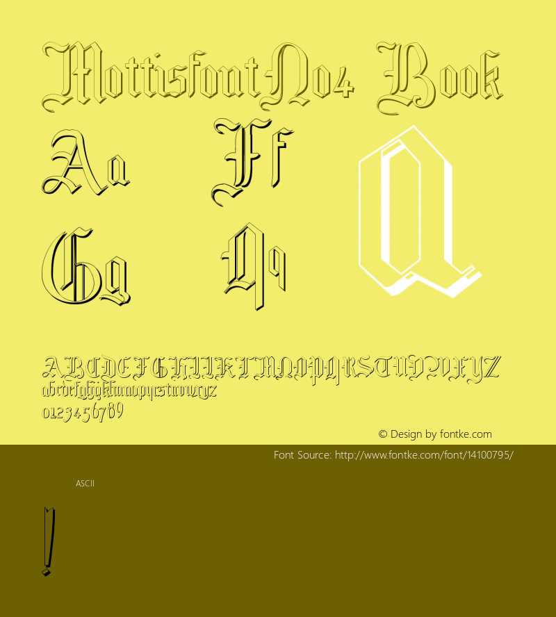 MottisfontNo4 Book Version 001.003 Font Sample