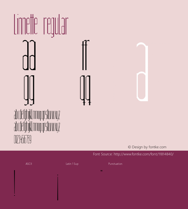 linnette Regular Version 1.00 2012 Font Sample