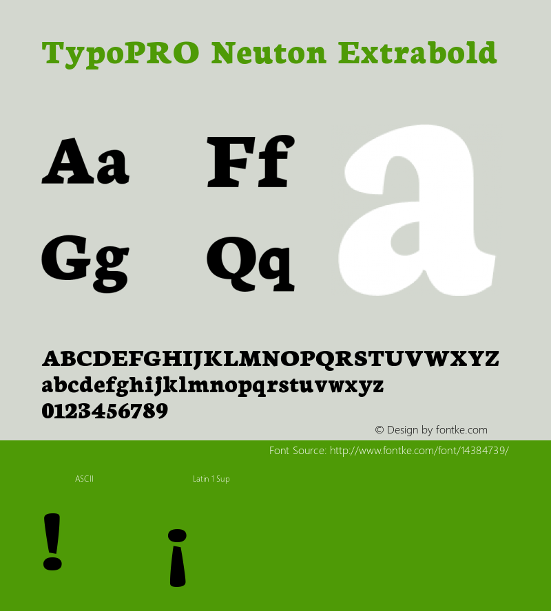 TypoPRO Neuton Extrabold Version 1.43 Font Sample