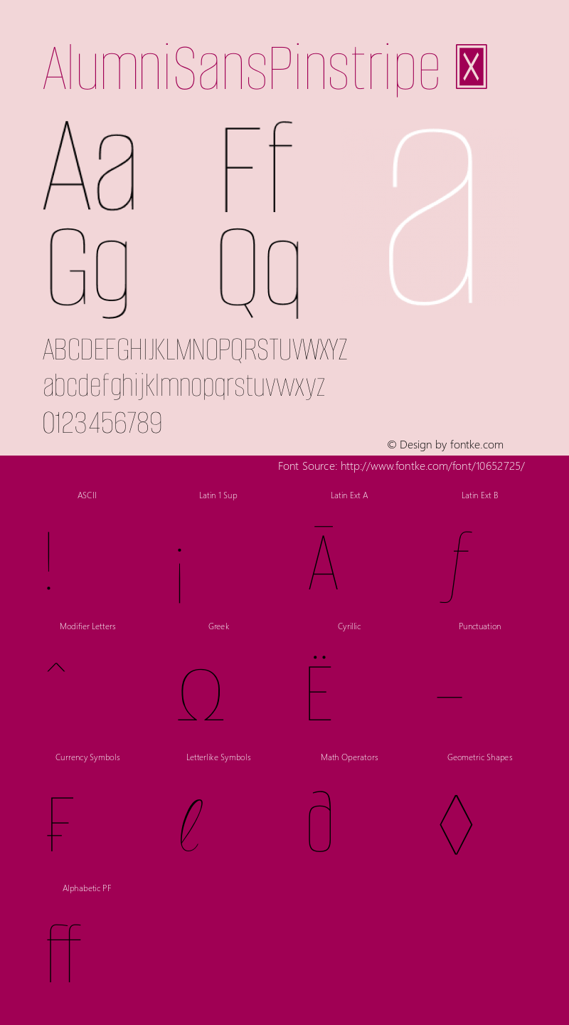 AlumniSansPinstripe ☞ Version 1.000;PS 001.001;hotconv 1.0.56;com.myfonts.easy.typesetit.alumni.pinstripe.wfkit2.version.4mJr Font Sample