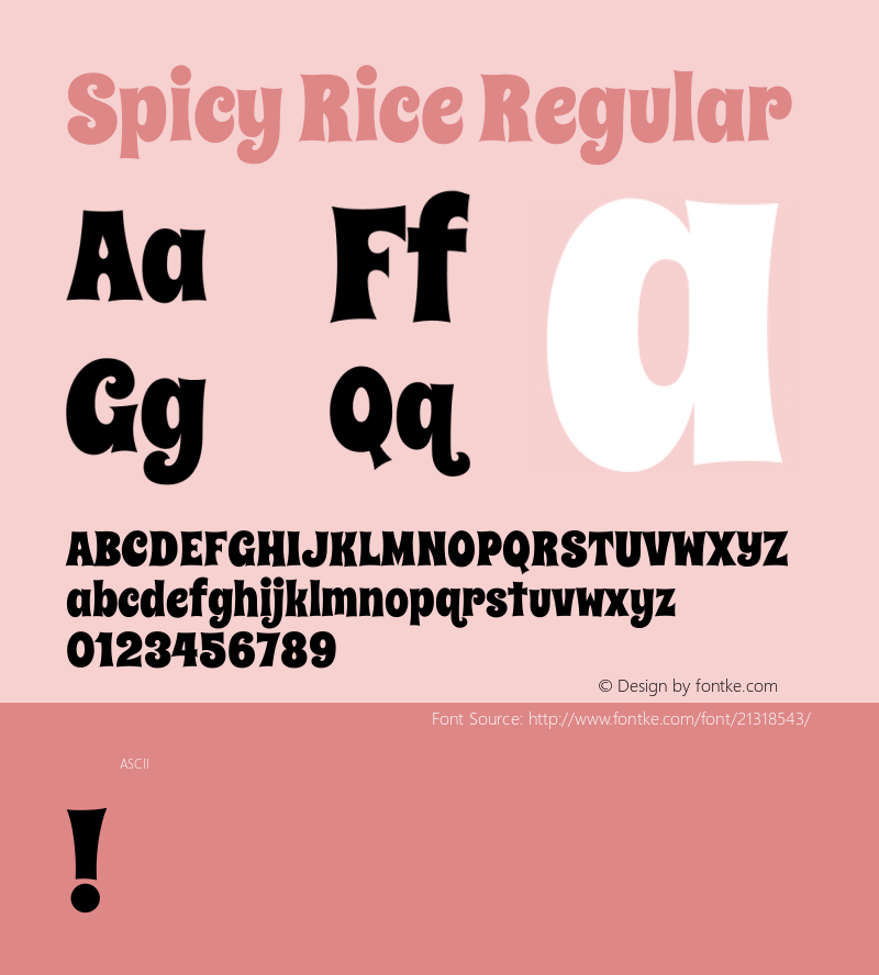 Spicy Rice Regular  Font Sample
