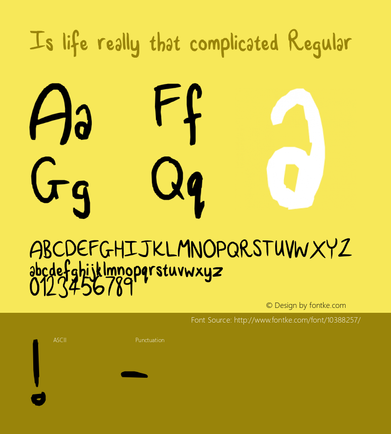 Is life really that complicated Regular Lanier My Font Tool for Tablet PC 1.0 Font Sample