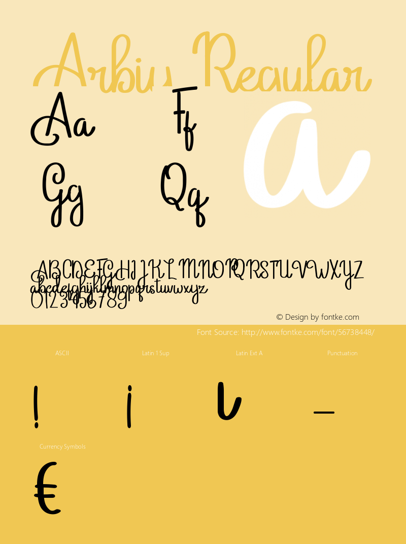 Arbiy Version 1.012;Fontself Maker 3.4.0 Font Sample