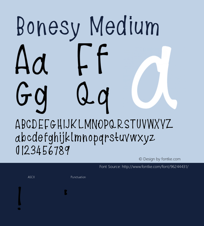 Bonesy Version 001.000 Font Sample