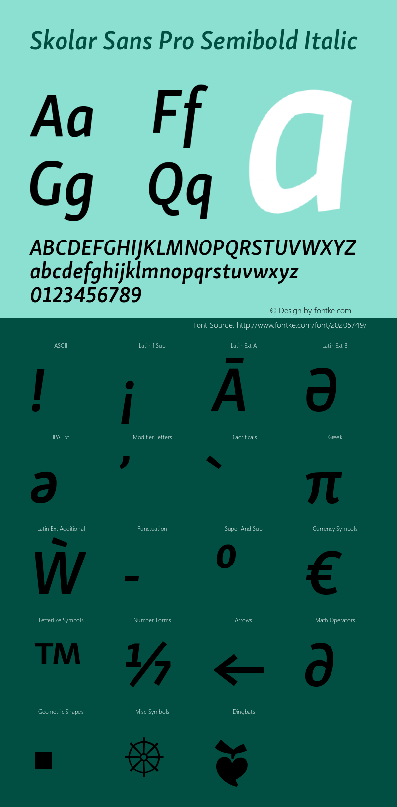 SkolarSansPro-SemiboldItalic Version 1.000;PS 001.001;hotconv 1.0.56 Font Sample