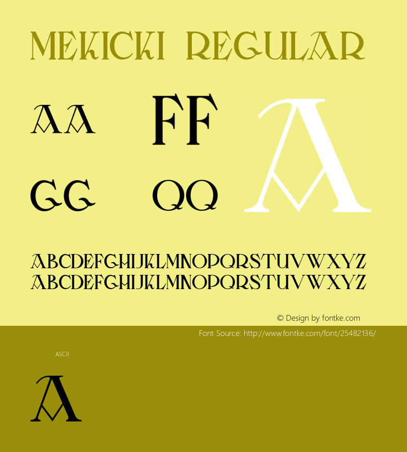 Mekicki Version 1.0 | wf-rip Font Sample
