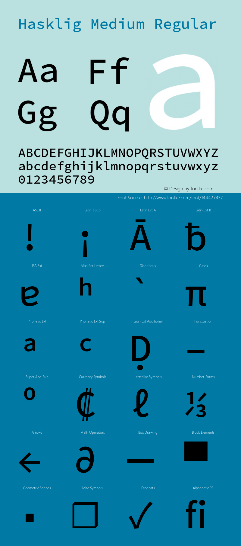 Hasklig Medium Regular Version 1.017;PS 1.003;hotconv 1.0.76;makeotf.lib2.5.61930 Font Sample