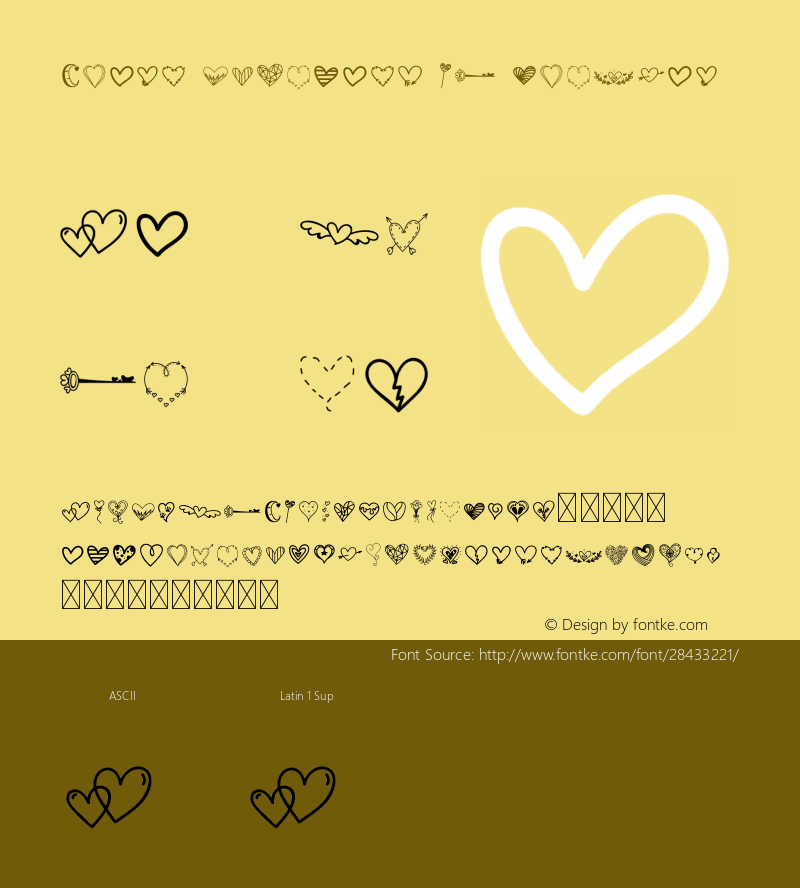 Heart Dingbats IG Version 1.002;Fontself Maker 3.0.2 Font Sample
