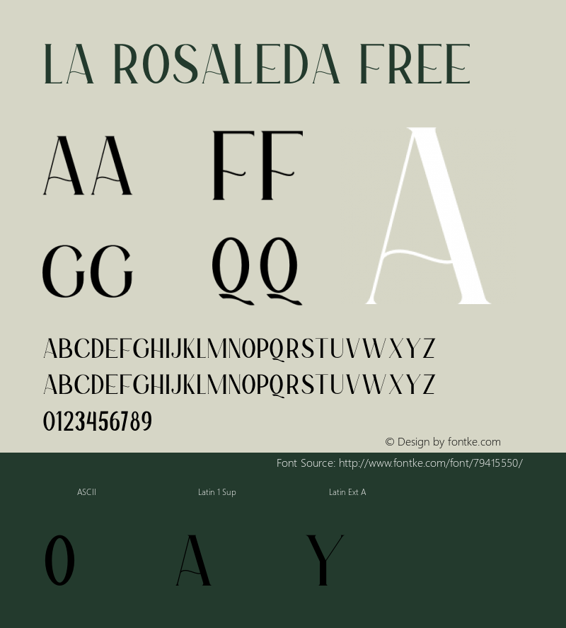 La Rosaleda Free Version 1.002;Fontself Maker 3.5.1 Font Sample