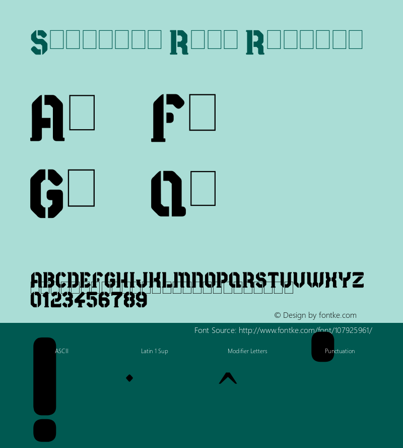 Sergeant Rock  Font Sample