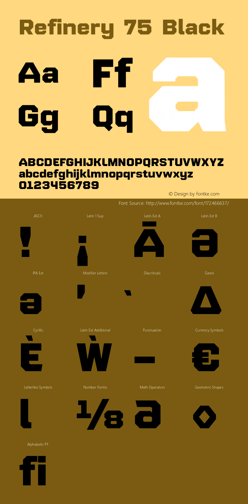 Refinery 75 Black Version 1.000;hotconv 1.0.109;makeotfexe 2.5.65596图片样张