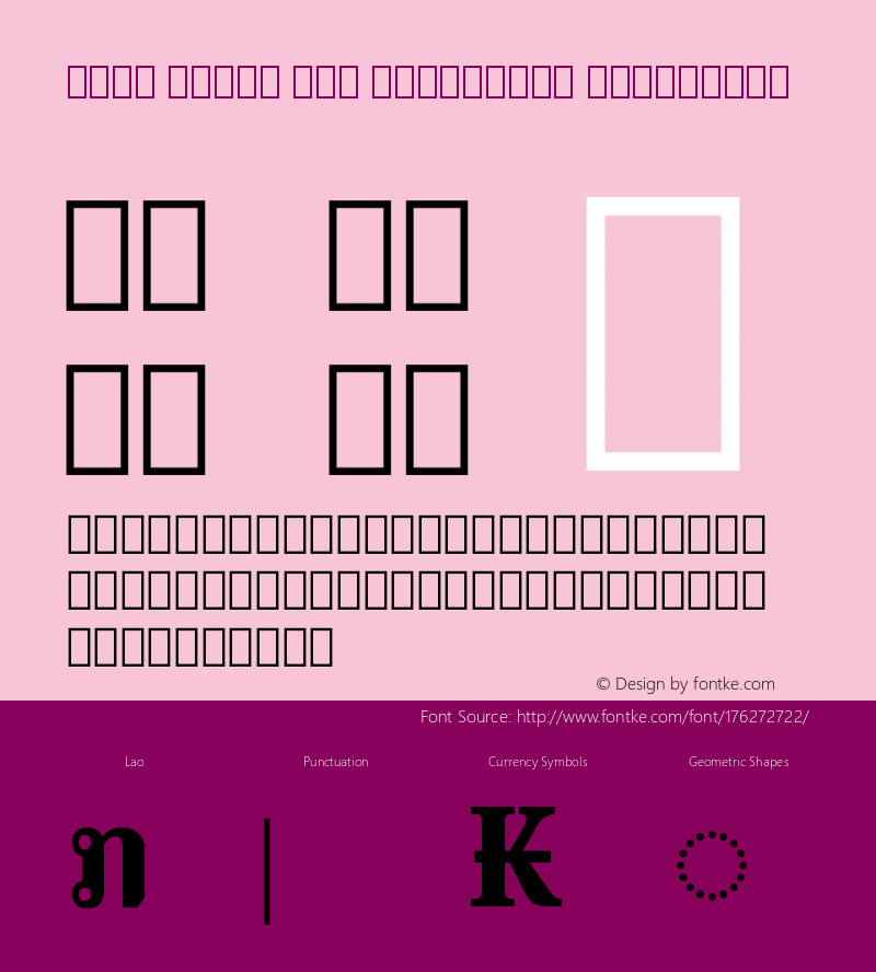 Noto Serif Lao Condensed ExtraBold Version 2.000图片样张