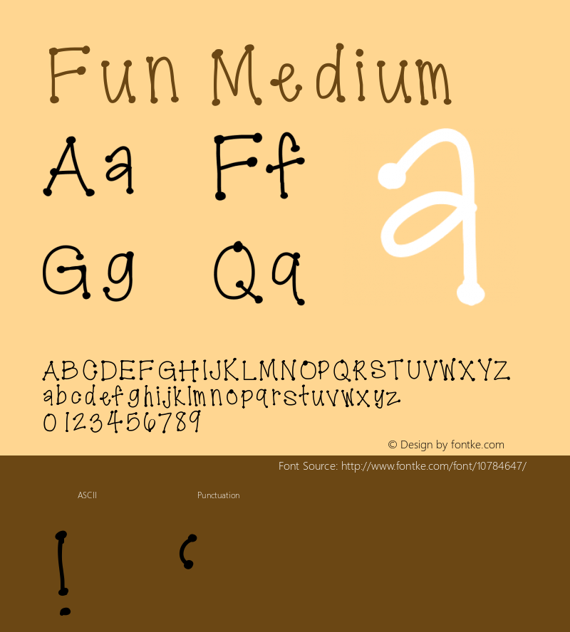 Fun Medium Version 001.000 Font Sample