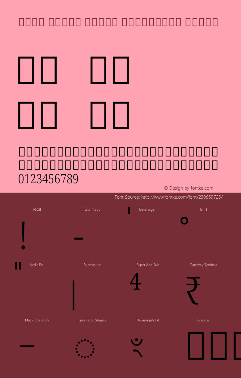 Noto Serif Tamil Condensed Light Version 2.001图片样张