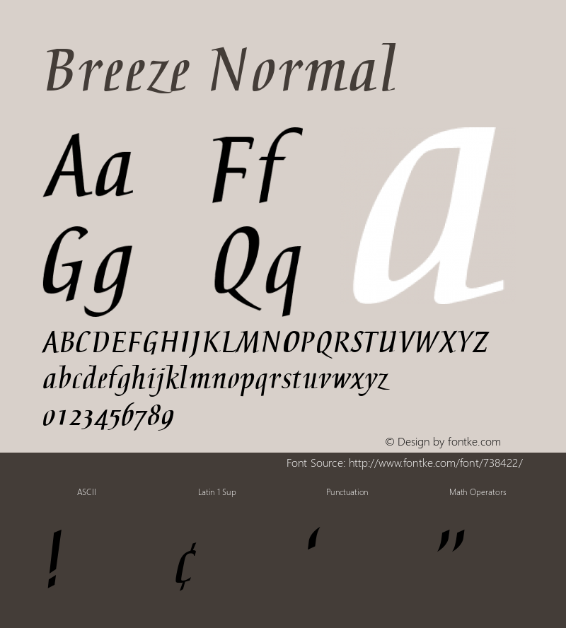 Breeze Normal 3.1 Font Sample