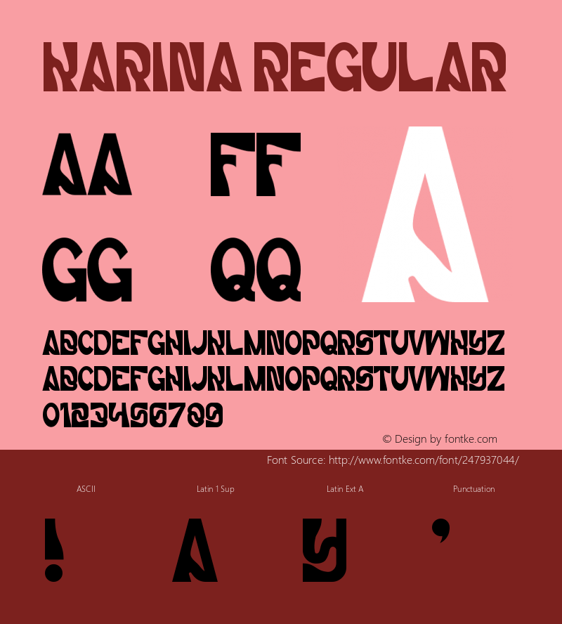 KARINA Version 1.001;Fontself Maker 3.5.7图片样张