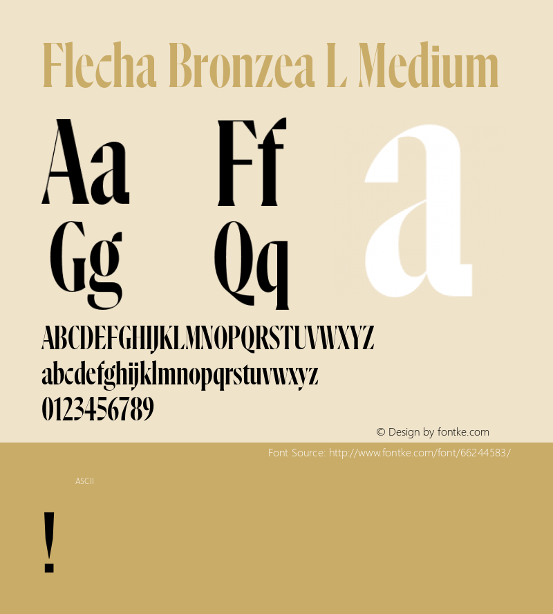 FlechaBronzea-LMedium 1.000 Font Sample