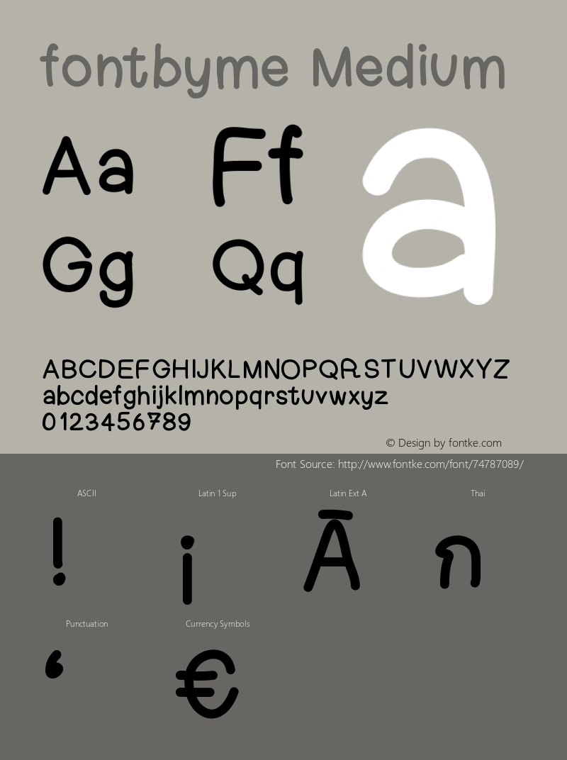 fontbyme Version 001.000 Font Sample