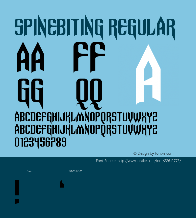 Spinebiting Regular Version 1.0 Font Sample