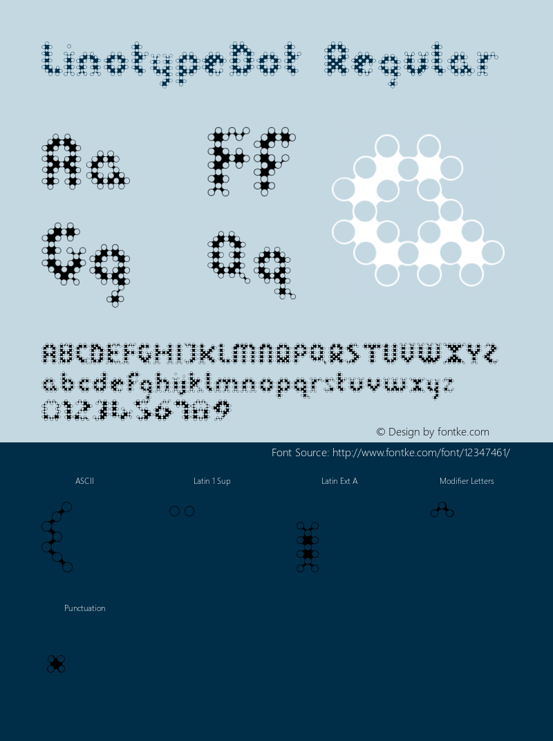 LinotypeDot Regular Version 001.000 Font Sample