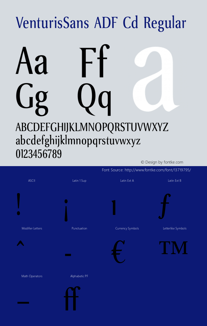 VenturisSans ADF Cd Regular 1.005;FFEdit Font Sample