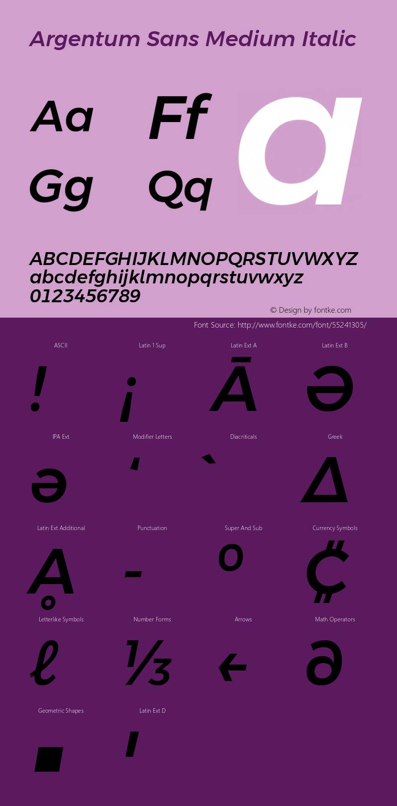 Argentum Sans Medium Italic Version 2.60;February 17, 2020;FontCreator 12.0.0.2522 64-bit Font Sample