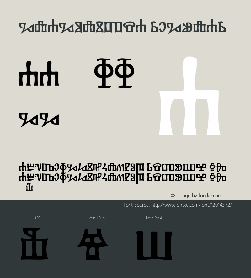 Glagolitsa Regular Version 1.000 2008 initial release Font Sample