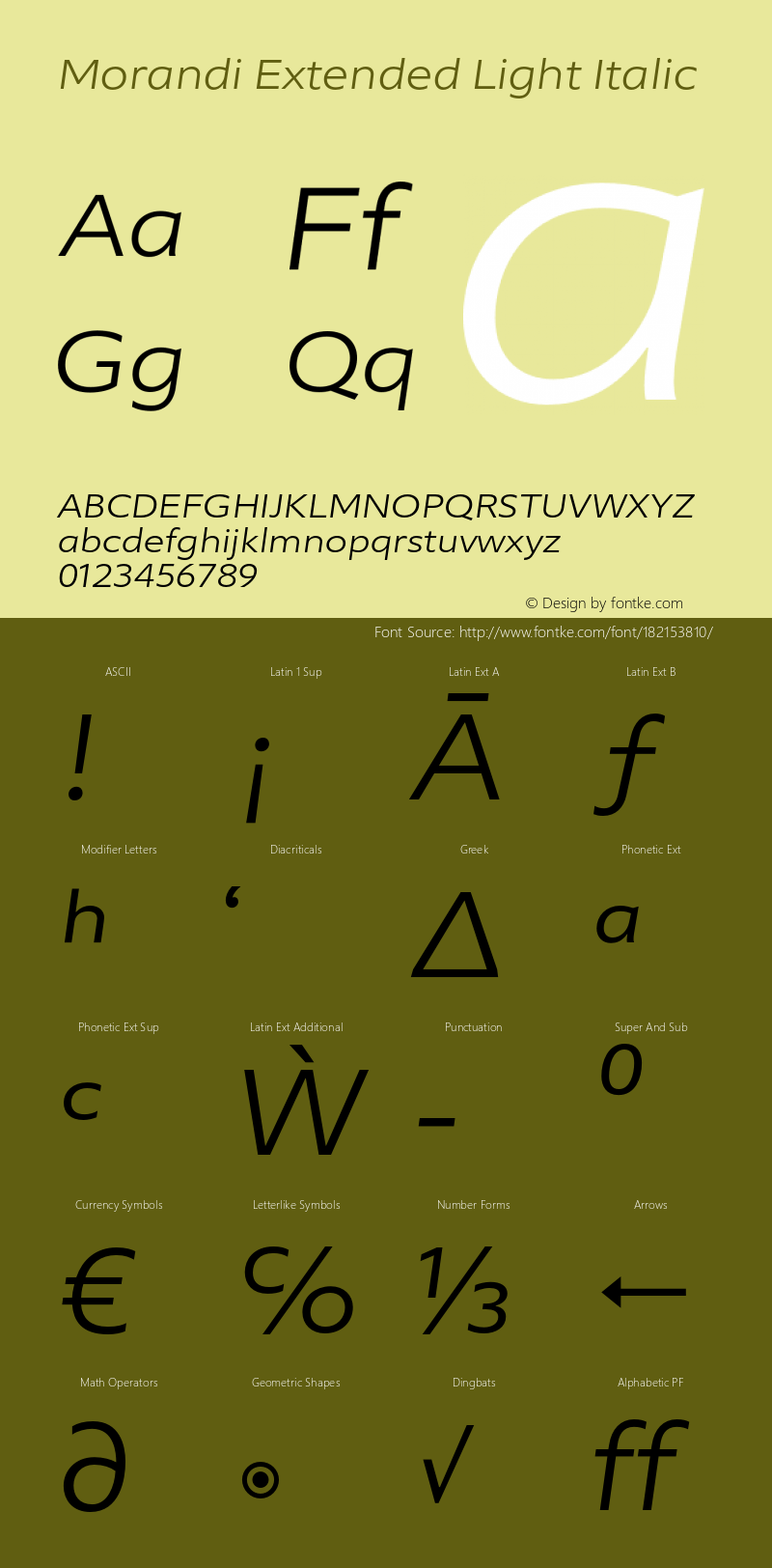 Morandi Ext Light Italic Version 1.22, build 12, s3图片样张