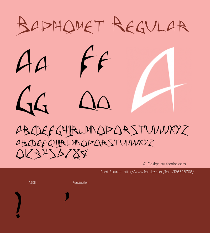Baphomet 001.000 Font Sample