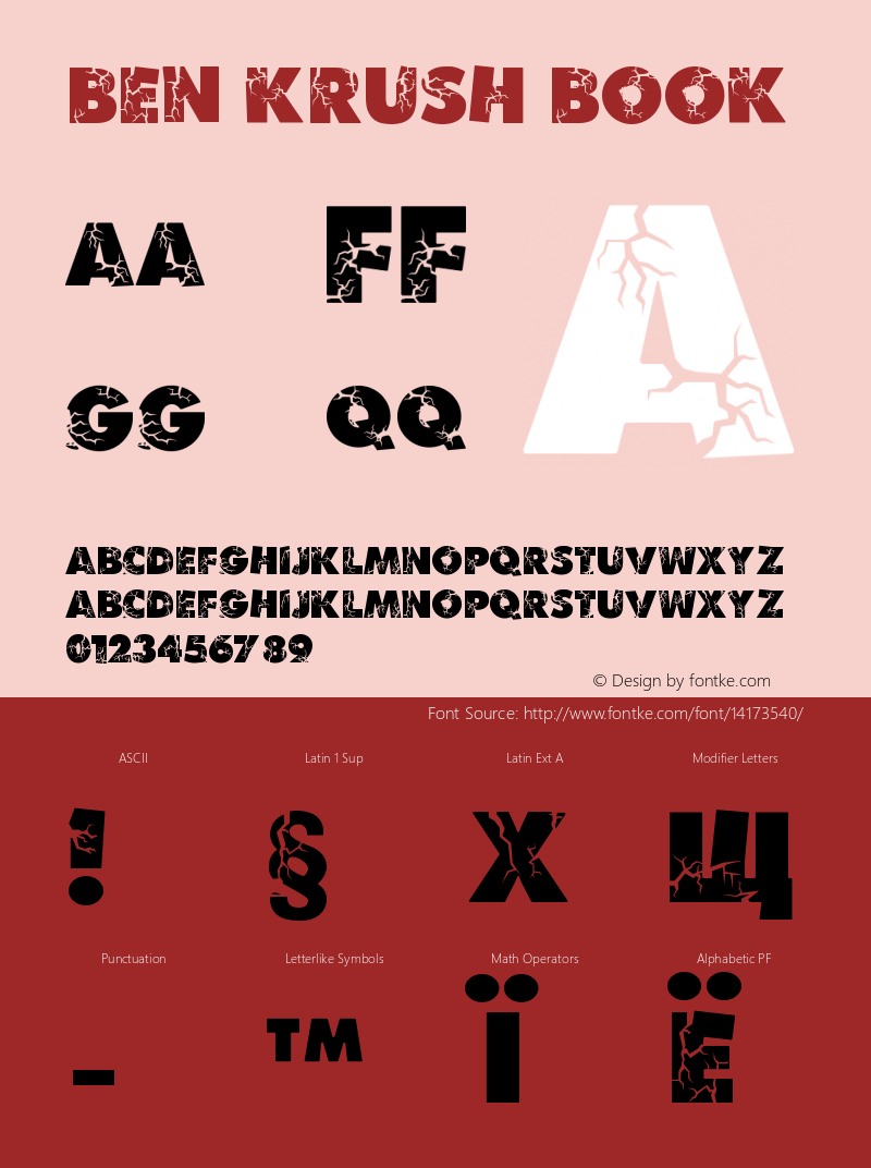 Ben Krush Book Version Altsys Metamorphosis Font Sample