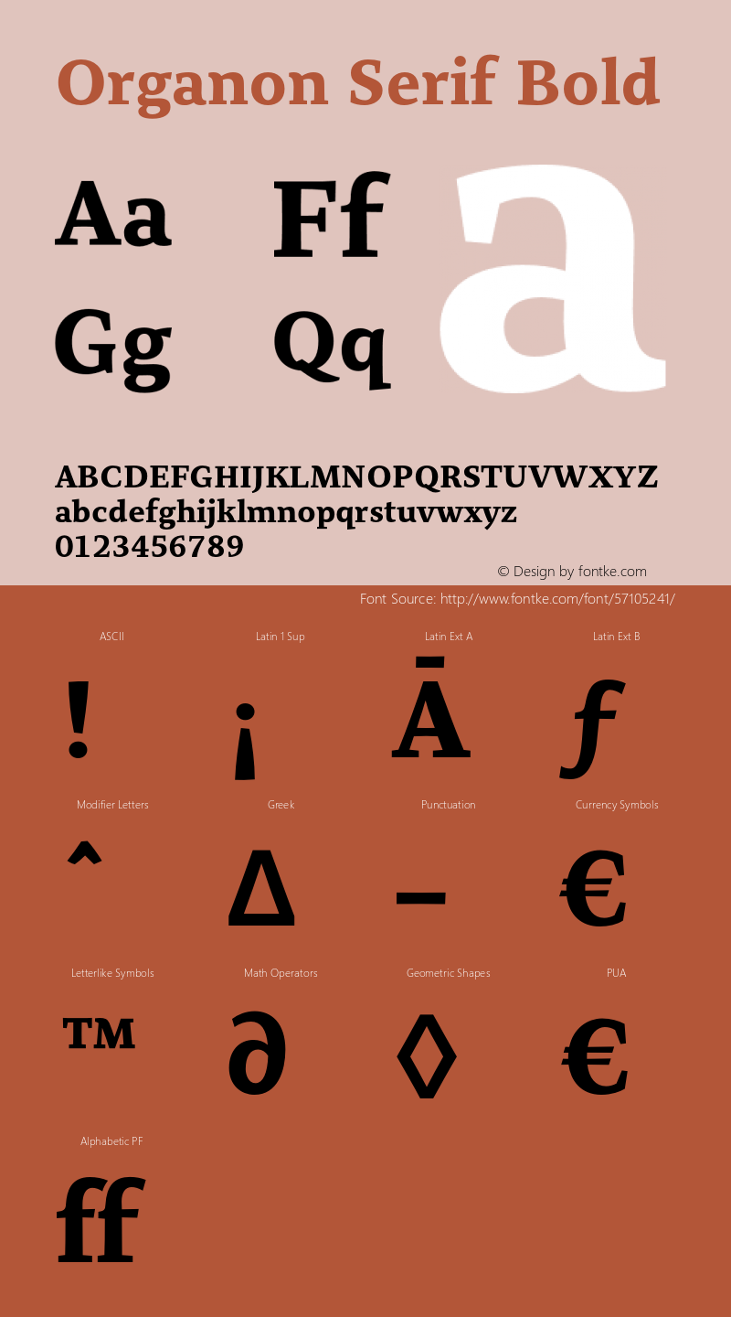 OrganonSerif-Bold 001.002 Font Sample