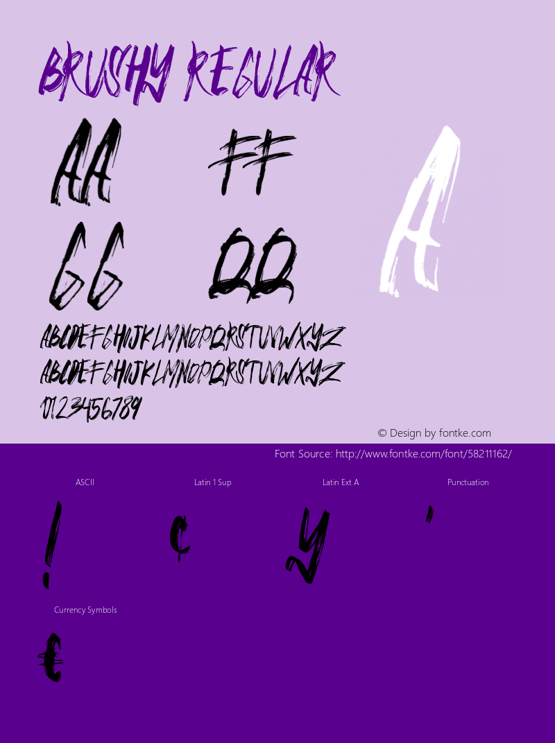 BRUSHY Version 1.002;Fontself Maker 3.3.0 Font Sample