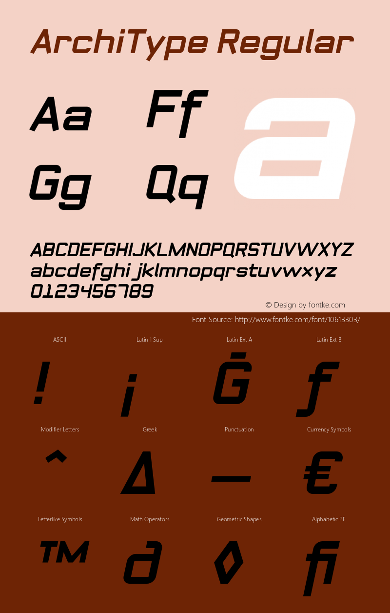 ArchiType Regular Version 1.001;com.myfonts.archiness.architype.bold-italic-92673.wfkit2.3uLp Font Sample