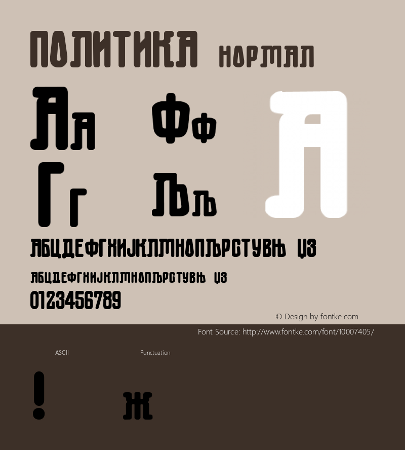 POLITIKA normal 001.003 Font Sample