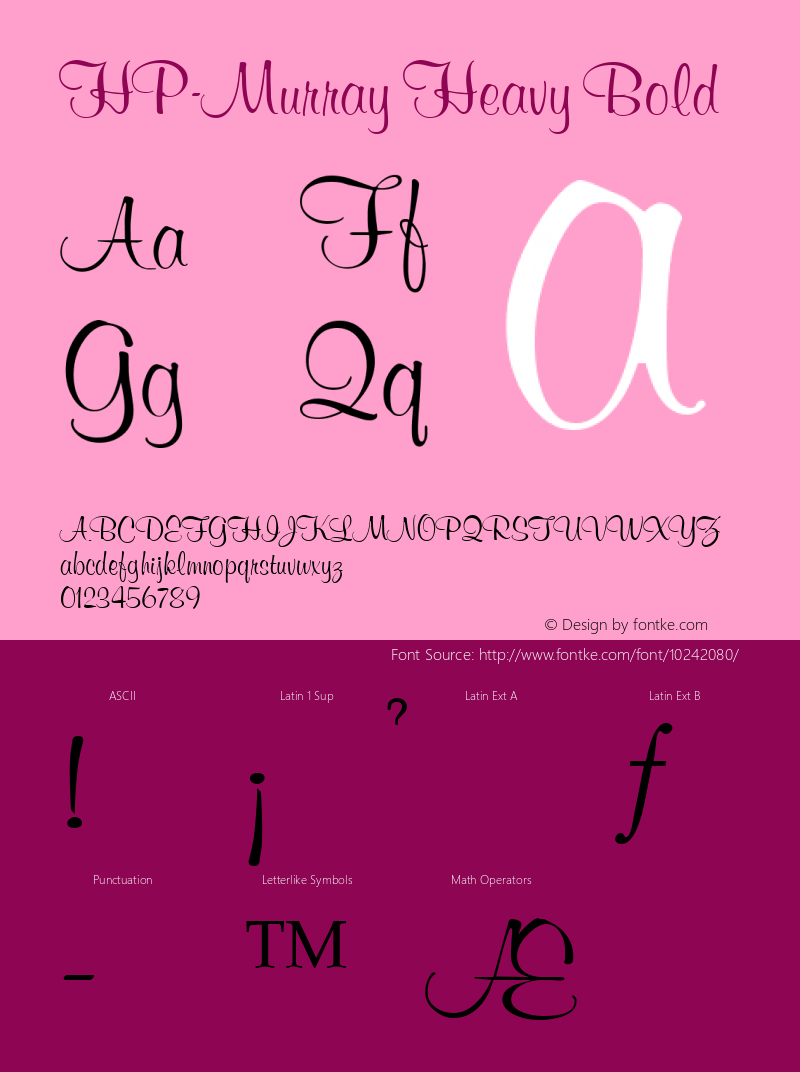 HP-Murray Heavy Bold 2 Font Sample