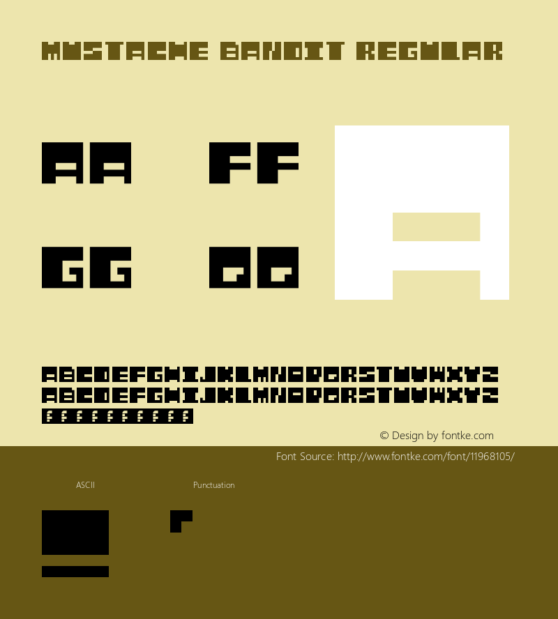 Mustache Bandit Regular Version 1.0 Font Sample