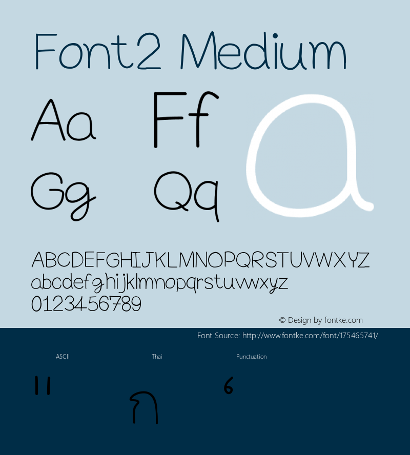 Font2 Version 001.000图片样张