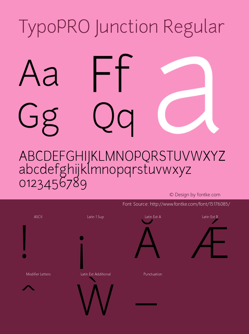 TypoPRO Junction Regular Version 1.002 Font Sample