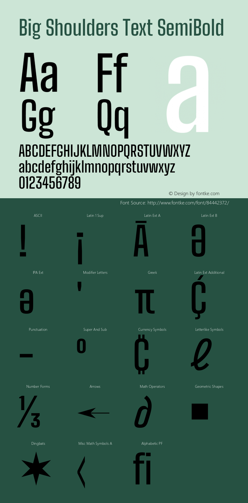 Big Shoulders Text SemiBold Version 1.101 Font Sample