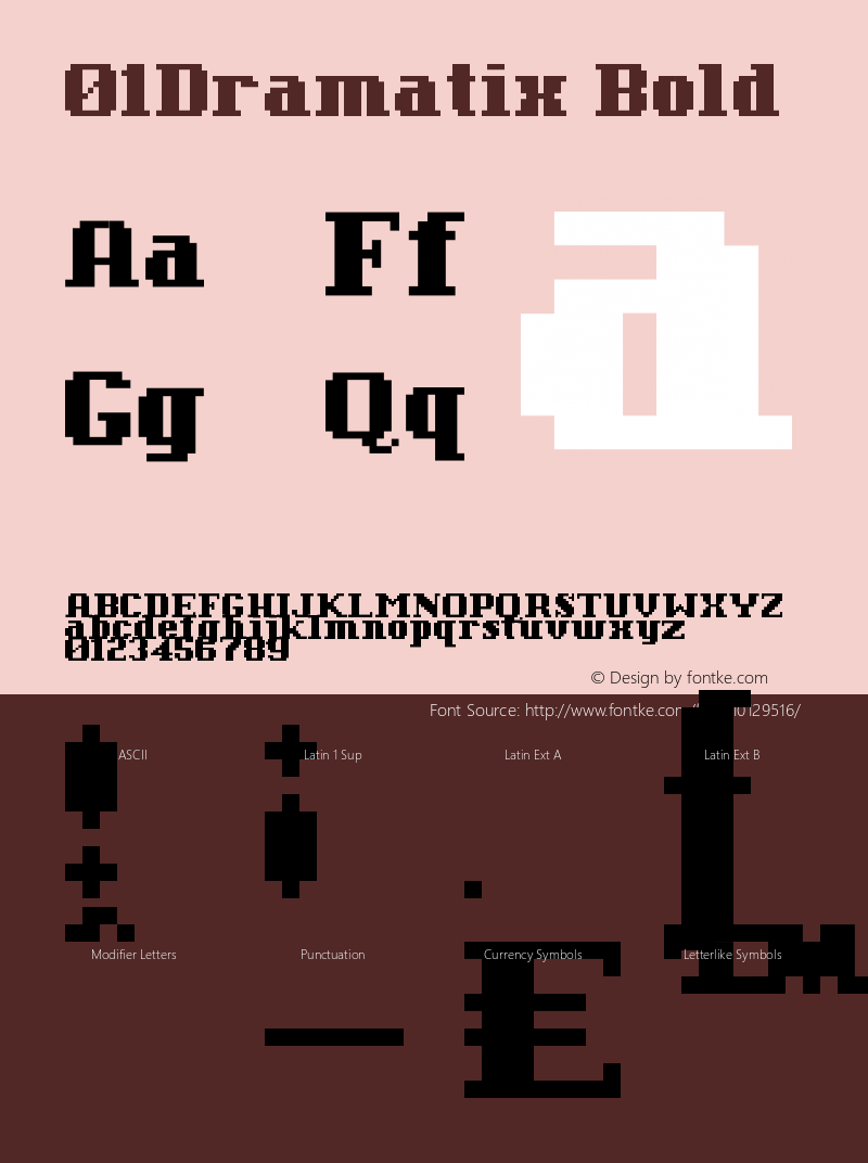 01Dramatix Bold 1.00 Font Sample