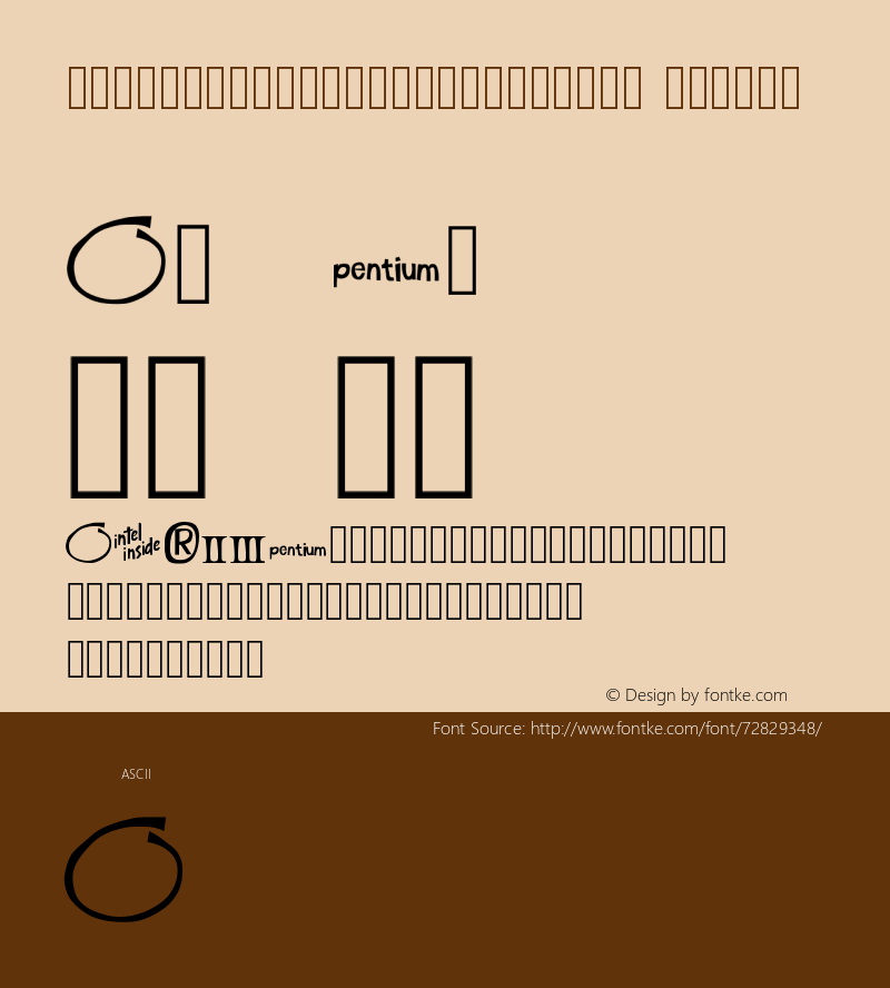 thecomputerinsidedingbats Version 001.000 Font Sample