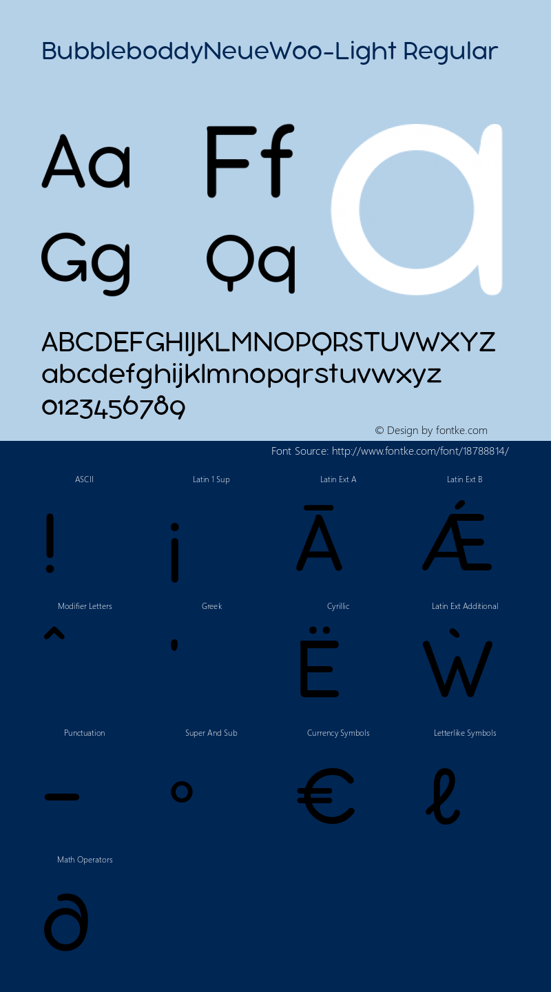 BubbleboddyNeueW00-Light Regular Version 1.00 Font Sample