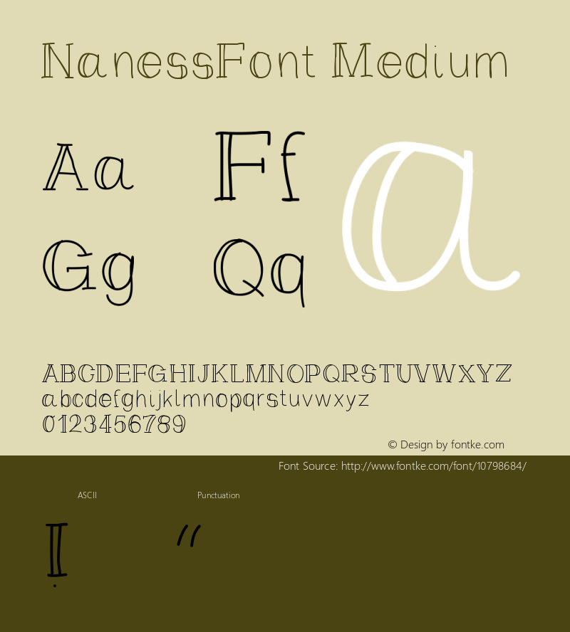 NanessFont Medium Version 001.000 Font Sample