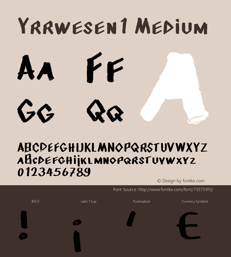 Yrrwesen1 Version 001.000 Font Sample