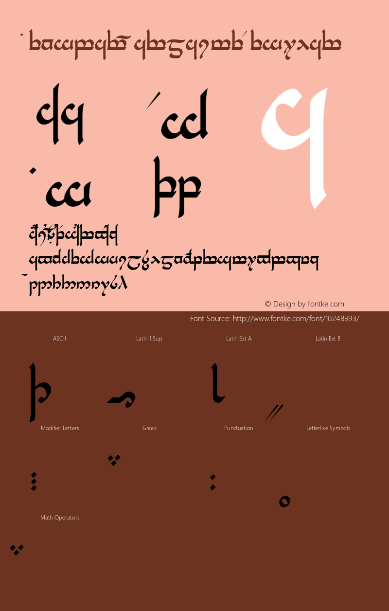 Tengwar Parmaite Regular 2.0 Font Sample