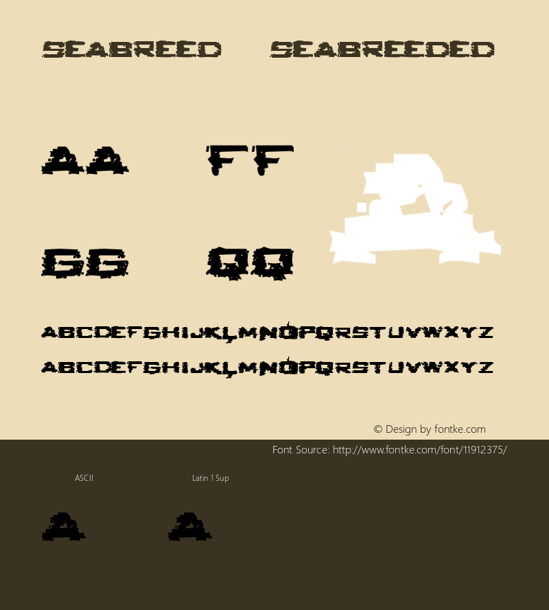 Seabreed 2 Seabreeded Version 1.00 Font Sample