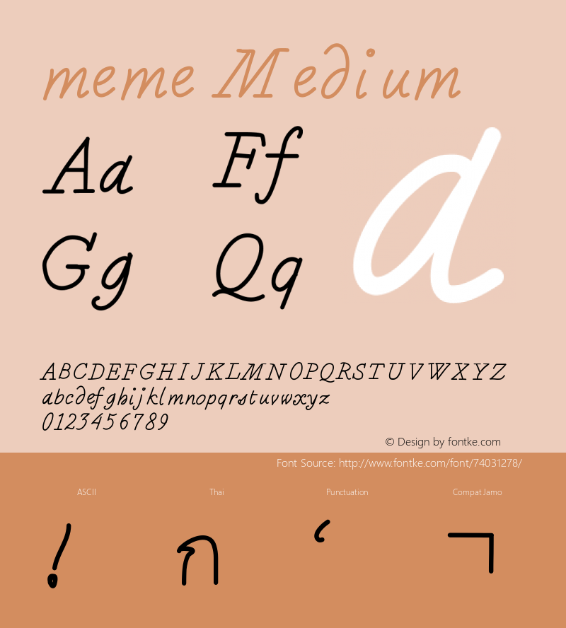 meme Version 001.000 Font Sample