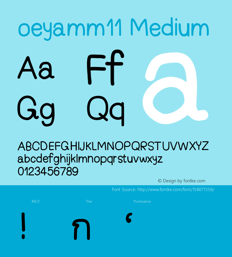 oeyamm11 Version 001.000 Font Sample