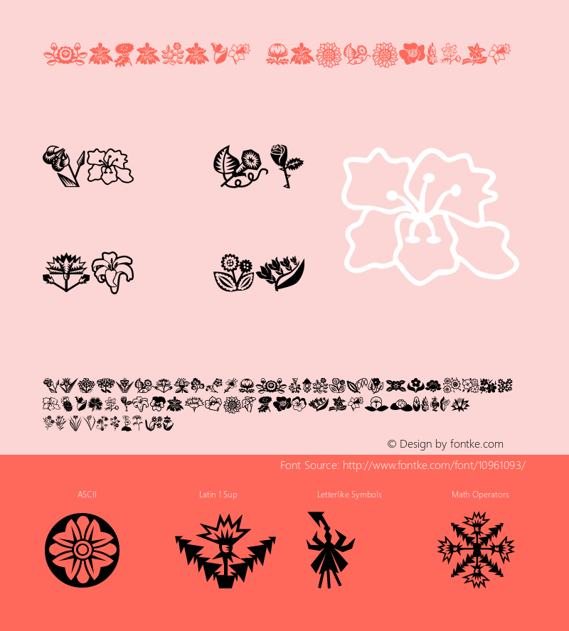 MiniPics LilFlowers Version 001.000 Font Sample